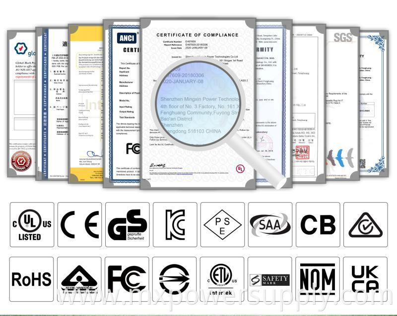 24w Series power adapter's certifacates 